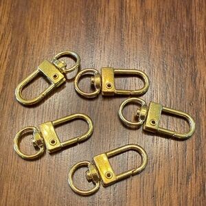 Gold small swivel lobster clasps